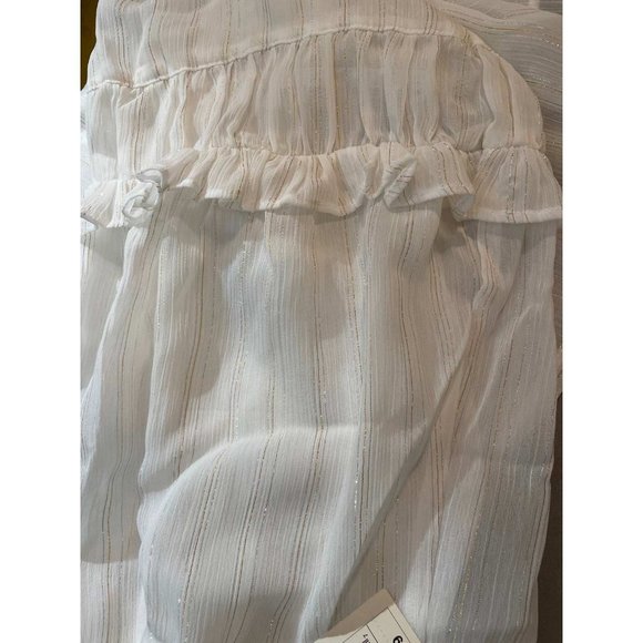 A New Day Womens Metallic Striped Puff Ruffled Sleeve Top XX LARGE (909) - Picture 5 of 5